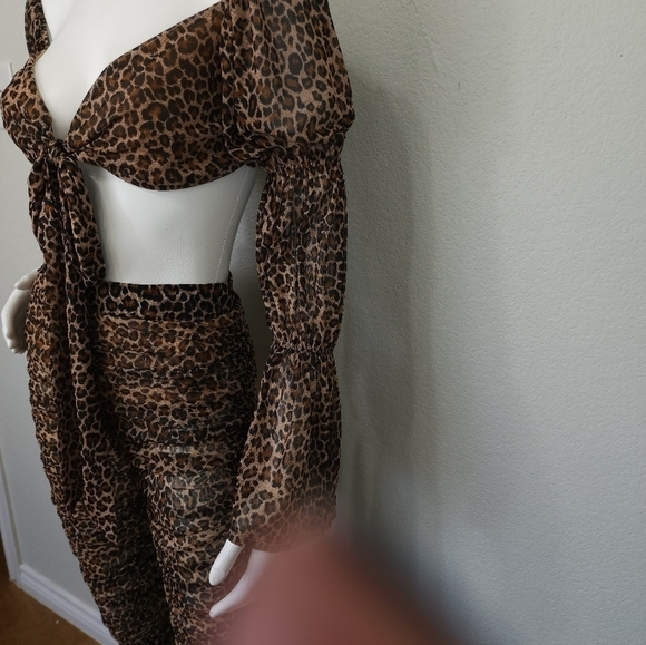 The Obsessed Collection Leopard Print Two Piece Set Lingerie Size S - Picture 4 of 14